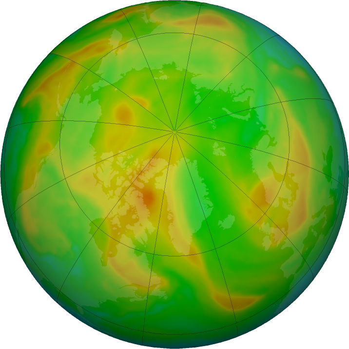Arctic ozone map for 29 May 2022
